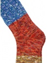 Kapital Van Gogh socks in melange red, blue, beige shop online socks