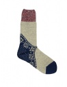 Kapital bandana patterned socks in blue, grey, red buy online EK-552 NAVY