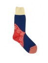 Kapital blue red and white patterned socks buy online EK-552 RED