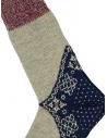 Kapital bandana patterned socks in blue, grey, red shop online socks