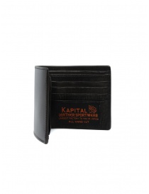 Kapital wallet in black leather with two stars buy online