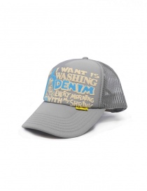 Kapital cappellino grigio con scritta frontale bianca e azzurra acquista online