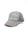 Kapital grey cap with white and blue frontal writing shop online hats and caps