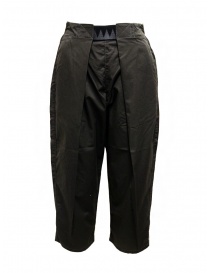 Pantaloni donna online: Kapital Easy Beach pantalone grigio scuro con fascia in velcro