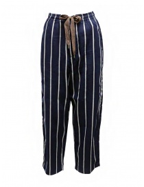 Kapital Phillies stripe Easy navy blue pants EK-1049 NAVY