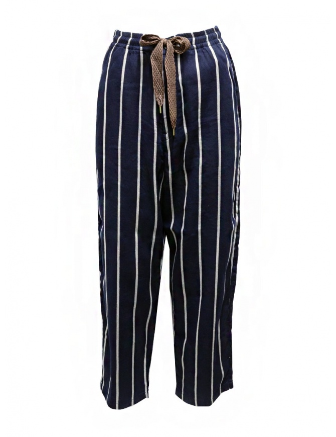 Kapital Phillies stripe Easy navy blue pants EK-1049 NAVY womens trousers online shopping