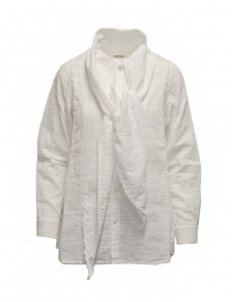 Kapital white shirt with bow at the neck K2009LS004 WHT