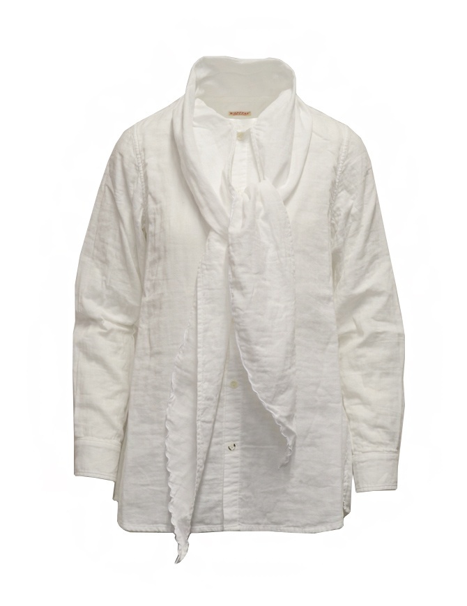 Kapital camicia bianca con fiocco al collo K2009LS004 WHT camicie donna online shopping