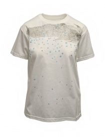 Kapital Opal Tenjiku t-shirt bianca con pannocchia a rete K2103SC063 WHITE