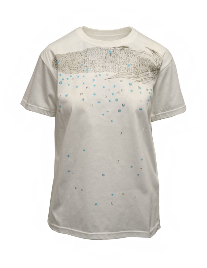 Kapital Opal Tenjiku t-shirt bianca con pannocchia a rete K2103SC063 WHITE t shirt donna online shopping