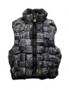 Kapital reversible padded vest in black Keel nylon buy online EK-1001 BLACK