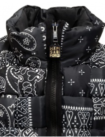 Kapital reversible padded vest in black Keel nylon mens jackets buy online