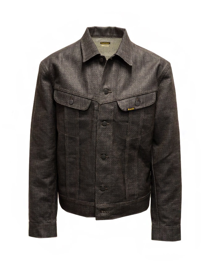 Kapital giubbino in denim sashiko marrone scuro KAP-202 N9S giubbini uomo online shopping