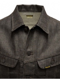 Kapital giubbino in denim sashiko marrone scuro giubbini uomo acquista online