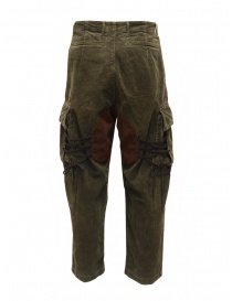 Kapital Wallaby cargo pants in green corduroy