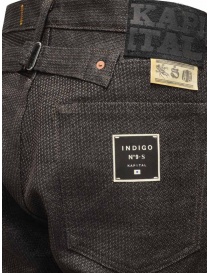 Kapital jeans Century sashiko marrone scuro pantaloni uomo acquista online