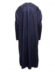 Kapital long Henry dress in dark blue denim buy online