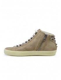 Leather Crown Studborn sneakers borchiate alte scamosciate beige acquista online