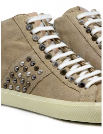 Leather Crown Studborn sneakers borchiate alte scamosciate beige calzature donna acquista online