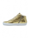 Leather Crown Earth golden high sneakers in leather shop online womens shoes