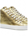Leather Crown Earth golden high sneakers in leather WLC133 20121 buy online