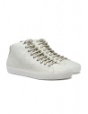 Leather Crown Earth sneakers alte in pelle bianca acquista online MLC133 20114