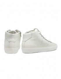 Leather Crown Earth sneakers alte in pelle bianca prezzo