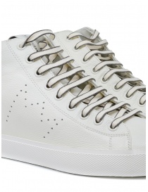 Leather Crown Earth sneakers alte in pelle bianca calzature uomo acquista online