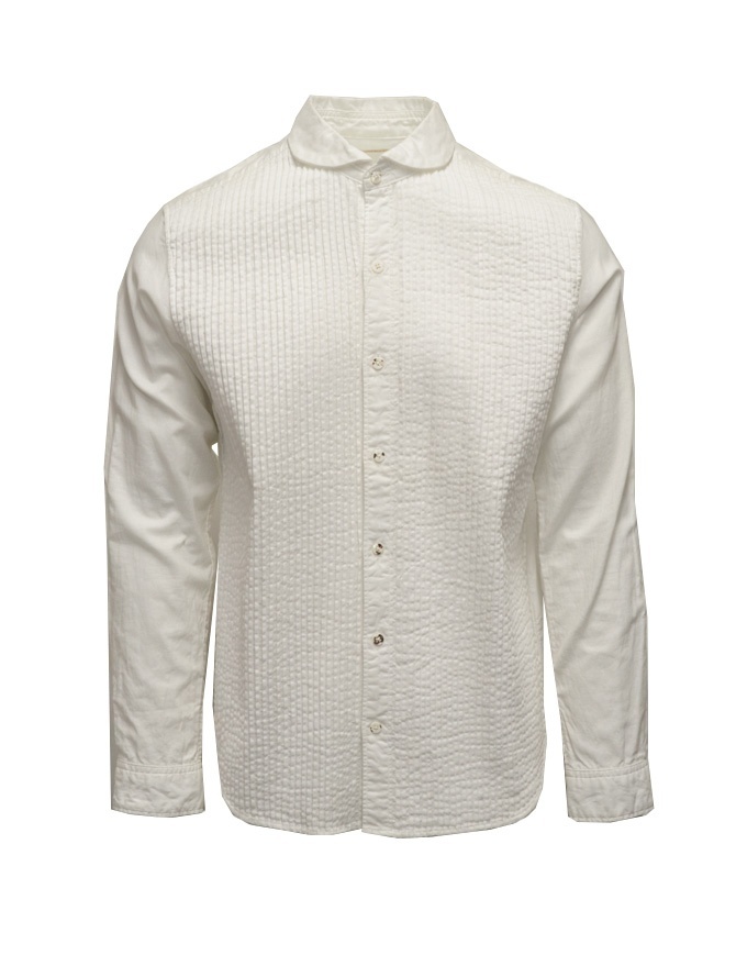 Kapital white plissé shirt EK-274 WHITE mens shirts online shopping