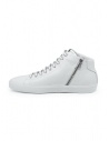 Leather Crown Earth white leather high sneakers shop online mens shoes