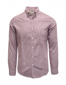 Camicie uomo online: Camicia Golden Goose a quadretti bianchi e porpora