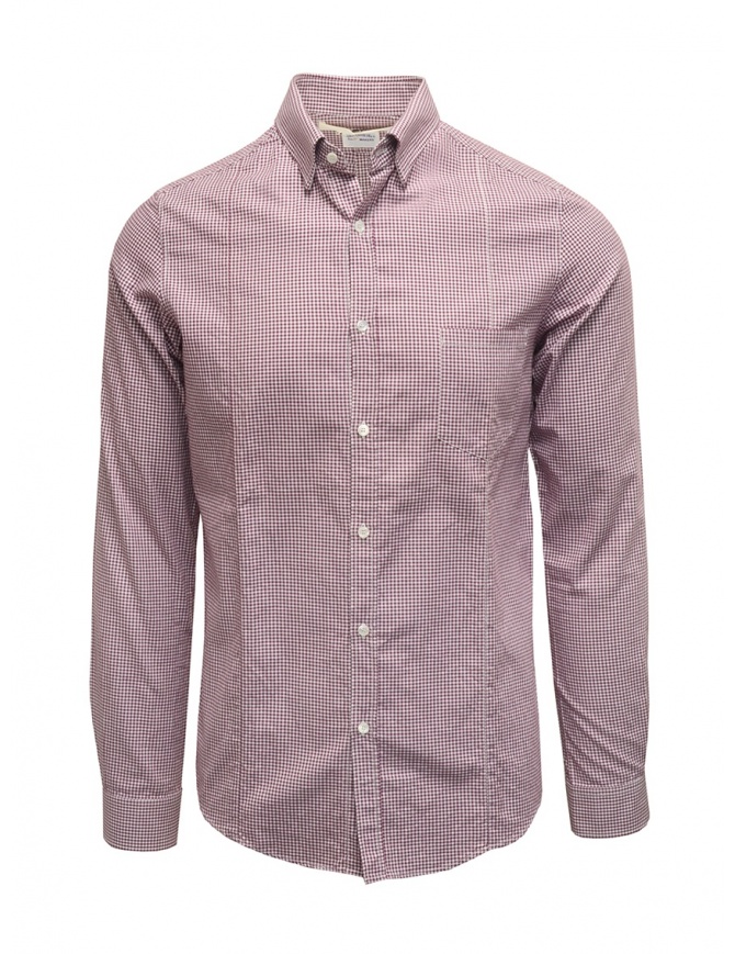 Golden Goose white and purple checked shirt G20U522.A7 mens shirts online shopping