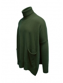 Ma'ry'ya maxi maglia a collo alto verde militare