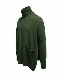 Ma'ry'ya military green turtleneck maxi sweater buy online