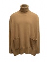 Ma'ry'ya maxi maglia a collo alto color cammello acquista online YFK029 4CAMEL