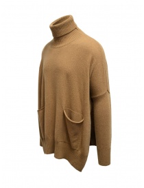 Ma'ry'ya camel-colored turtleneck maxi sweater