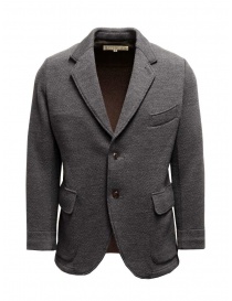 Mens suit jackets online: Haversack grey diagonal texture jacket