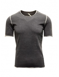 Mens t shirts online: Label Under Construction Punched Selvedge grey t-shirt