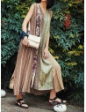 Kapital long sleeveless dress in mixed brown pattern price K2004OP146 BR shop online