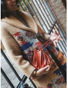 Coohem Maxi cardigan in lana beige a stampa geometrica prezzo 204-003 BEIGEshop online
