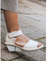 Trippen Scale F white leather sandals price SCALE F WAW WHITE shop online