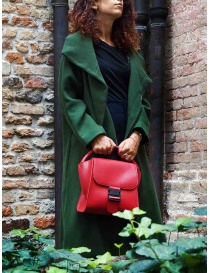 Zucca borsa in ecopelle rossa opaca borse prezzo