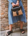 Zucca wicker and black eco-leather bag price ZU07AG125-26 BLACK shop online