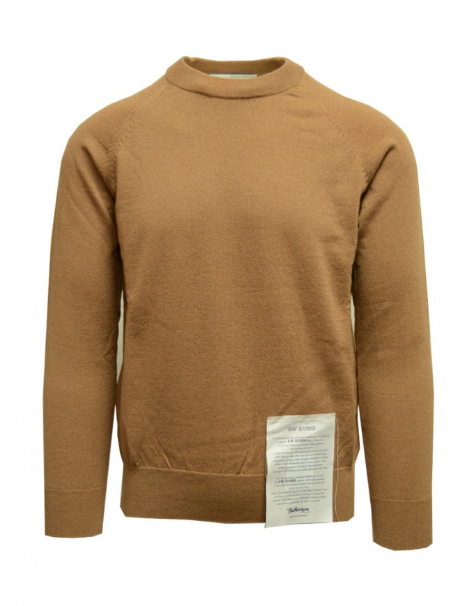 Ballantyne Raw Diamond pullover cammello T2P084 12KF2 14617 maglieria uomo online shopping