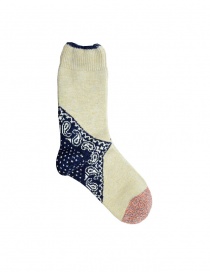 Kapital beige socks with navy blue heel EK-553 NAVY order online