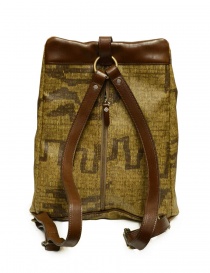 Kapital Hopi backpack in golden canvas and leather