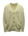 Kapital white cardigan with smiley patches on the elbows buy online K2103KN070 ECRU