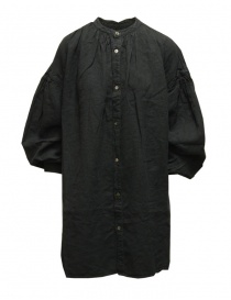 Camicie donna online: Kapital camicia oversize GYPSY nera in lino
