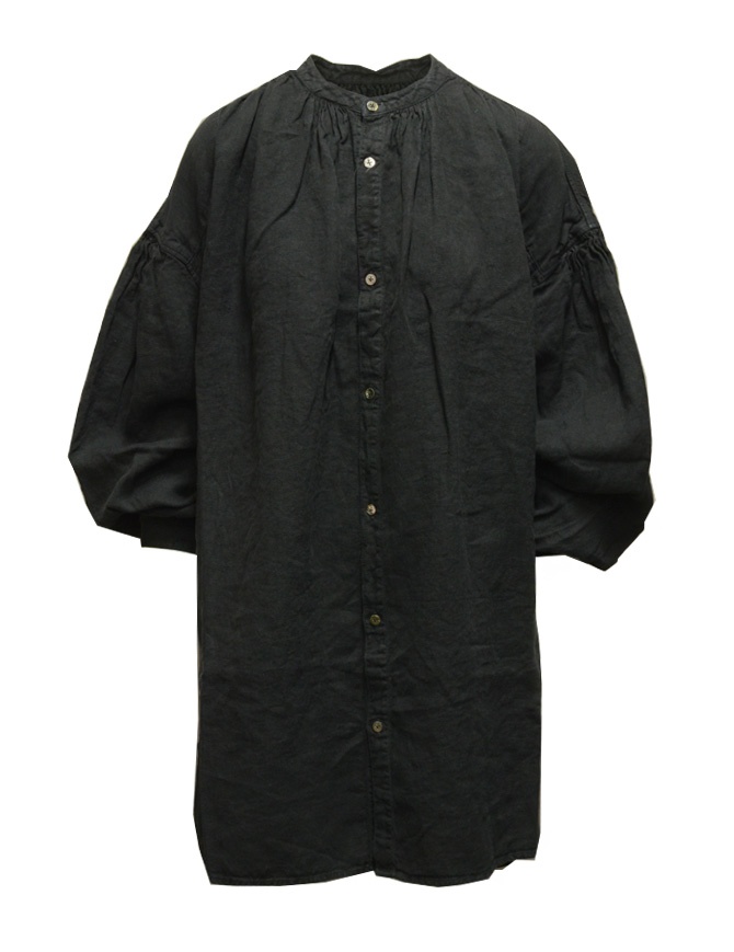 Kapital camicia oversize GYPSY nera in lino K2103LS044 BLACK camicie donna online shopping