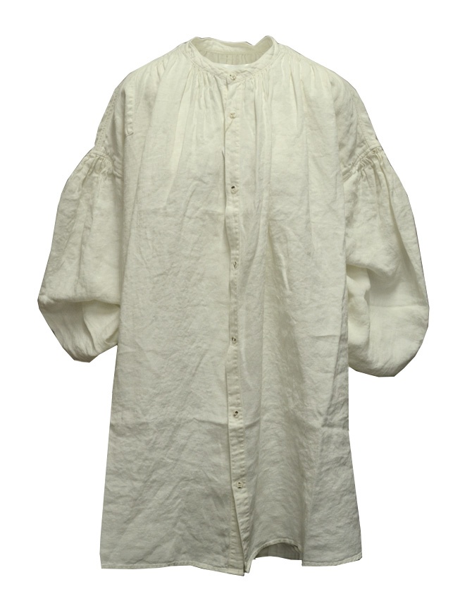 Kapital oversize GYPSY blouse in white linen canvas K2103LS044 WHITE womens shirts online shopping